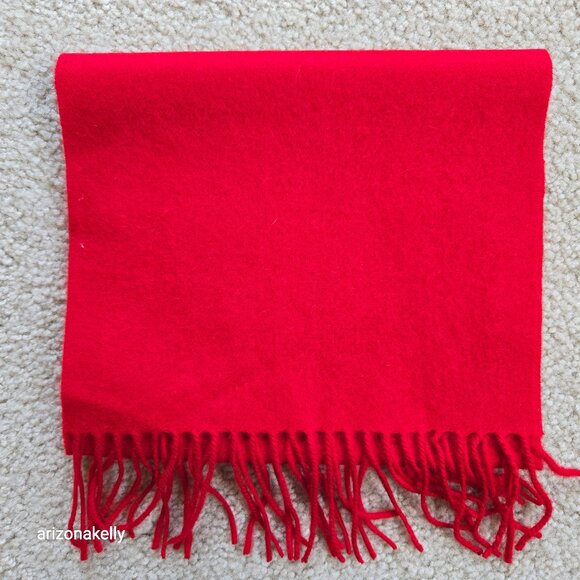 Uniqlo Accessories - NWOT Cashmere Red Fringe Scarf Uniqlo